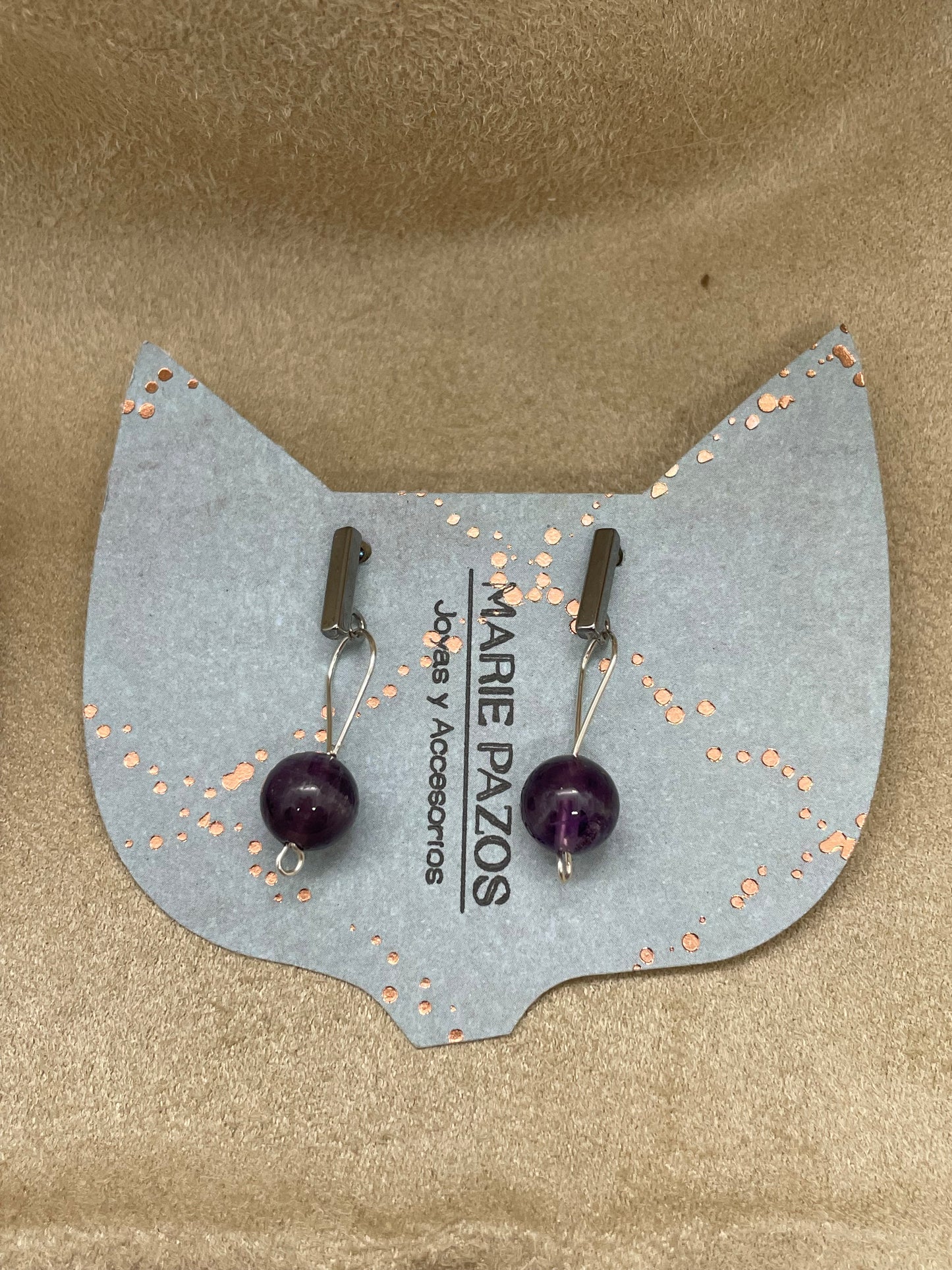 Aretes piedra natural