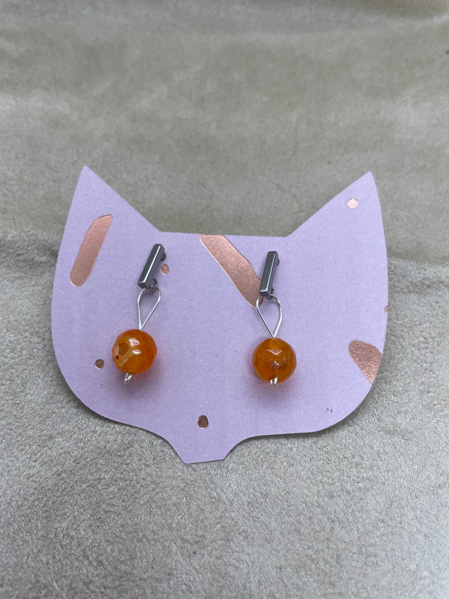 Aretes piedra natural